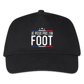 I can't I have football football player Footballer - Kinder Basecap - Schwarz - Vorne