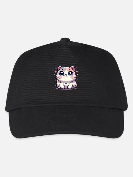 Not Today, Human – Lustiges Katzen Shirt - Kinder Basecap - Schwarz
