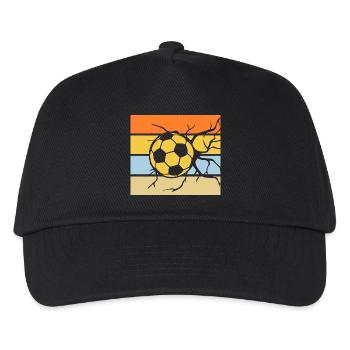Fußballspieler Fußball - Kinder Basecap - Schwarz - Vorne