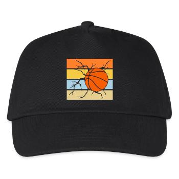 Basketballspieler Basketball - Kinder Basecap - Schwarz - Vorne