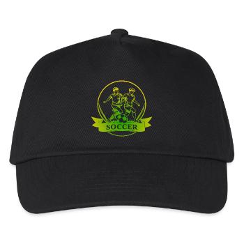 Fußballer Logo - Kinder Basecap - Schwarz - Vorne