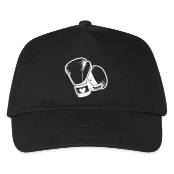 Boxhandschuhe Skizze - Kinder Basecap - Schwarz - Vorne