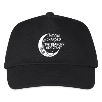 Moon charged, patriarchy resistant - Kids’ Baseball Cap - black - Front