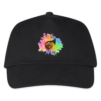 Horn player French horn - Kids’ Baseball Cap - black - Front