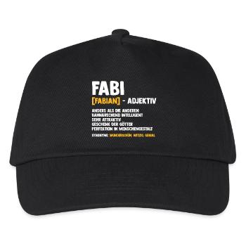 Fabian - Kinder Basecap - Schwarz - Vorne