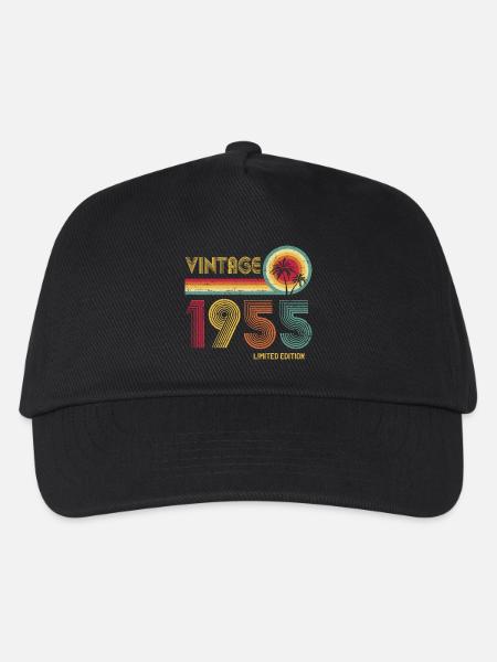 Vintage 1955 Limited Edition – Retro Sunset 70th - Kids’ Baseball Cap - black