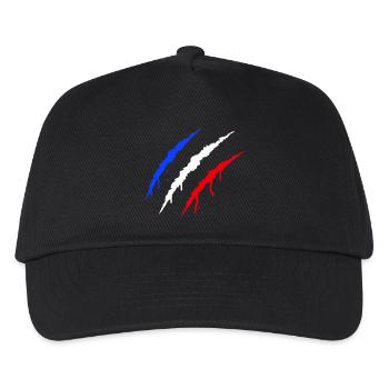 krallen frankreich - Kinder Basecap - Schwarz - Vorne