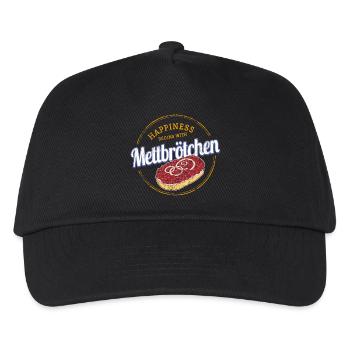 Mettbrötchen Onion Vintage Hackepeter Buns - Kids’ Baseball Cap - black - Front