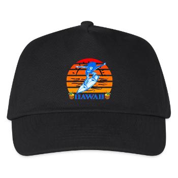 Surfen Hawaii - Kinder Basecap - Schwarz - Vorne