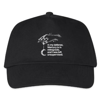 MERCURY RETROGRADE white - Kids’ Baseball Cap - black - Front