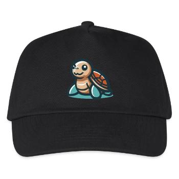 Lächelnde Schildkröte - Kinder Basecap - Schwarz - Vorne