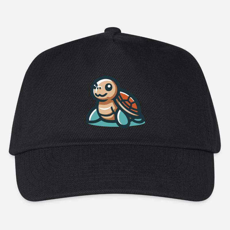 Lächelnde Schildkröte - Kinder Basecap - Schwarz