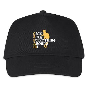 Cats Rule Everything Around - Kids’ Baseball Cap - black - Front