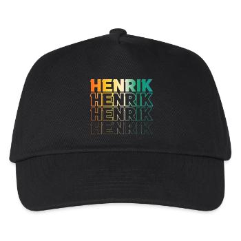 Henrik - Kinder Basecap - Schwarz - Vorne