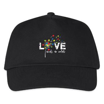 Love Needs No Words Autism - Kids’ Baseball Cap - black - Front