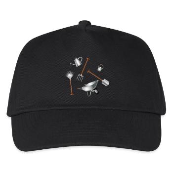 Classic Garden Tools Set Illustration - Kids’ Baseball Cap - black - Front