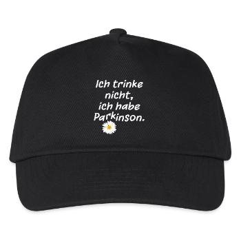Ich trinke nicht, ich habe Parkinson. - Kinder Basecap - Schwarz - Vorne
