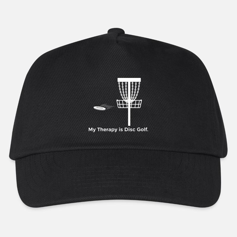 My Therapy is Disc Golf - Kids’ Baseball Cap - black