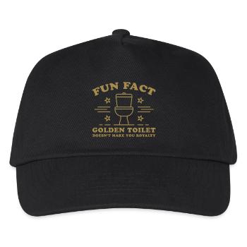 Fun Fact – Golden Toilet Doesn’t Make You Royalty - Kids’ Baseball Cap - black - Front