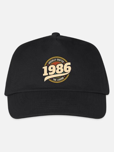 1986 Legend 40 Jahre Jubiläum Mann - Kinder Basecap - Schwarz