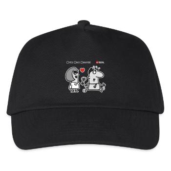 Love or Flight – Offbeat Humor (Dark Version) - Kids’ Baseball Cap - black - Front