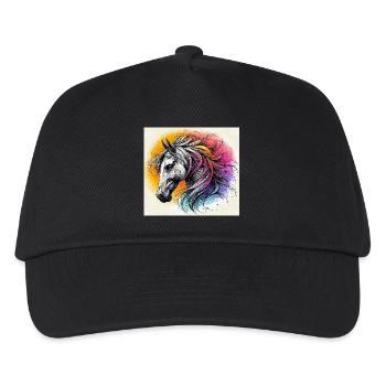 cheval - Casquette de baseball Enfant - noir - Devant