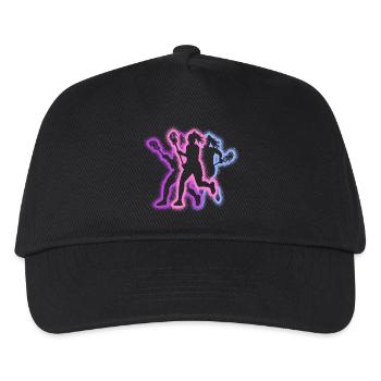 Lacrosse Spieler Typografie Frauen Lacrosse - Kinder Basecap - Schwarz - Vorne