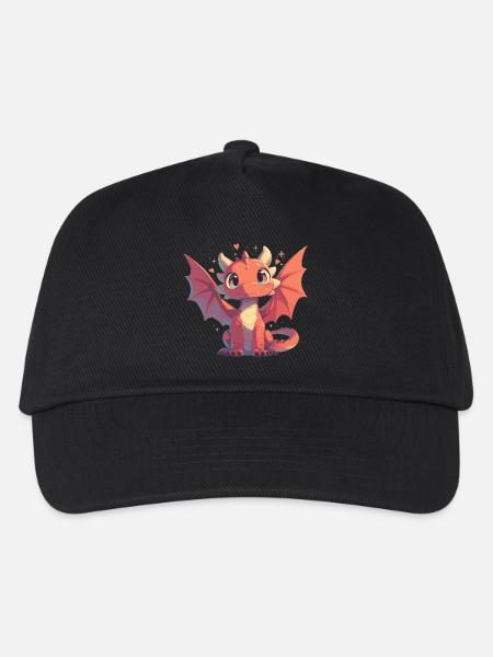 Drachen Drache - Kinder Basecap - Schwarz