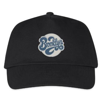 Vintage Brooklyn Typografie - Kinder Basecap - Schwarz - Vorne