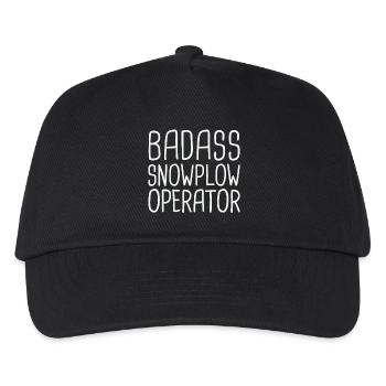 Snowplow Operator Badass Schneepflugfahrer - Kinder Basecap - Schwarz - Vorne