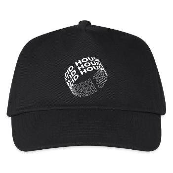 Conception de la typographie Acid House - Casquette de baseball Enfant - noir - Devant
