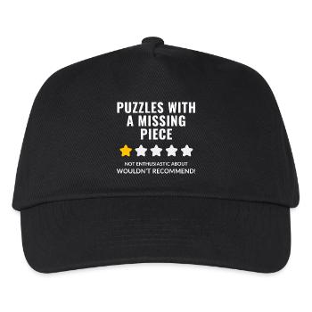 Conception de citation de puzzle - Casquette de baseball Enfant - noir - Devant