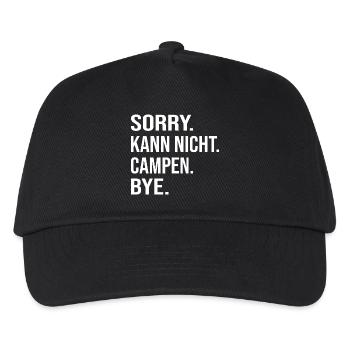 PARDON. NE. CAMP. Au revoir. - Casquette de baseball Enfant - noir - Devant