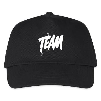 Team Schriftzug - Kinder Basecap - Schwarz - Vorne