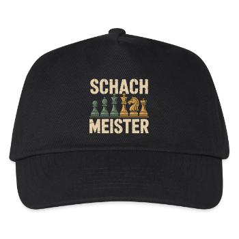Retro Chess Chess Master Chess Figure Board Game - Kids’ Baseball Cap - black - Front