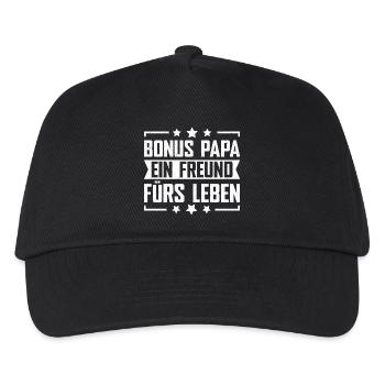 Bonus Dad A Friend For Life - Kids’ Baseball Cap - black - Front