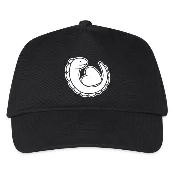 Echse mit Herz – Gecko, Liebe & Schutzsymbol - Kinder Basecap - Schwarz - Vorne