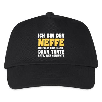 Familienmotiv Neffe - Kinder Basecap - Schwarz - Vorne