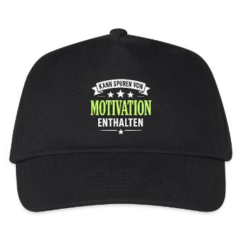 May contain traces of motivation – Funny - Kids’ Baseball Cap - black - Front