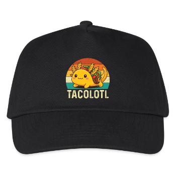 Tacolotl Süßes Axolotl Taco Mashup - Kinder Basecap - Schwarz - Vorne