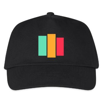 Tri Block Neon Palette - Kinder Basecap - Schwarz - Vorne