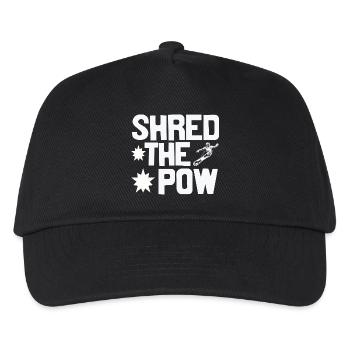 Shred the pow - Kids’ Baseball Cap - black - Front