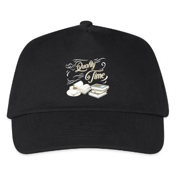 Du temps de qualité Café et livres - Casquette de baseball Enfant - noir - Devant
