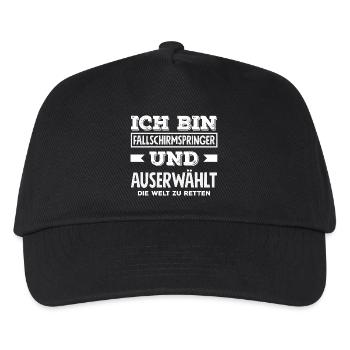 Lustiger Fallschirmspringer Adrenalinjunkie Welt - Kinder Basecap - Schwarz - Vorne