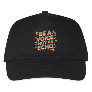 Be a Voice – Encouragement Saying in Retro Style - Kids’ Baseball Cap - black - Front