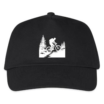 MTB Mountainbike - Kinder Basecap - Schwarz - Vorne