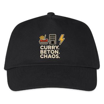 Curry Béton Chaos Berlin Street Design - Casquette de baseball Enfant - noir - Devant