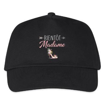 Madame Hochzeit Junggesellenabschied Braut - Kinder Basecap - Schwarz - Vorne