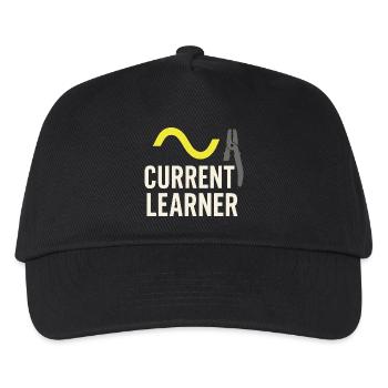 Elektriker-lehrling, Student Im Elektrohandwerk - Kinder Basecap - Schwarz - Vorne