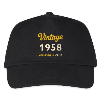 Millésime 1958 – Club de volley-ball Rétro Année de naissance - Casquette de baseball Enfant - noir - Devant